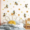 thumbnail image 1 of Agiferg Sunflower Bee Wall Sticker PVC Self-adhesive Wall Paste Can Be Removed, 1 of 7