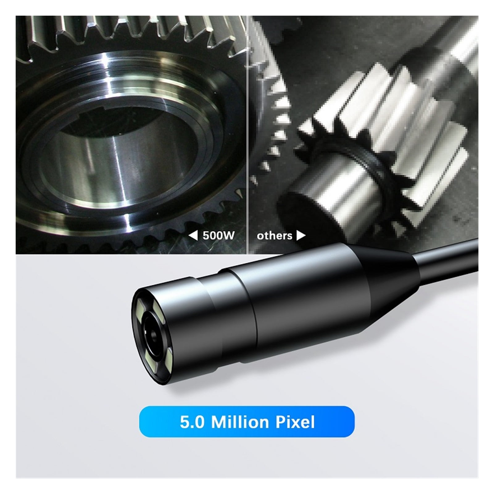 P90 Auto Focus Endoscope 4.5 Inch IPS Screen Borescope with Display HD1944P 5.0MP Auto Focus Camera IP68 Waterproof 2600 mhA ,Various Applicable