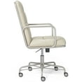 thumbnail image 5 of Finch Franklin Modern Leather Desk Chair White, 5 of 9