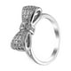 thumbnail image 4 of Anillos de circón de moda Anillo de cobre blanco Anillo de bowknot Accesorios de joyería para mujeres Niñas - Tamaño de EE. UU. 6, 4 of 6