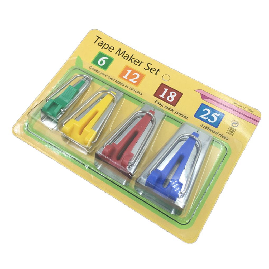 Fabric Bias Tape Makers Sewing Binding Quilting Tools 4 Sizes 6//12//18//25mm