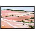 thumbnail image 3 of PixonSign Framed Canvas Print Wall Art Multicolor Pastel Paint Stroke Valley Nature Wilderness Illustrations Modern Art Decorative Minimal Rustic for Living Room, Bedroom, Office - 16"x24" Black, 3 of 5