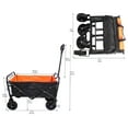 thumbnail image 3 of Folding cart That Does not Need to be Assembled Station Wagon, Grocery cart (Orange+Black Mini cart) (Black+orange Mini cart), 3 of 7