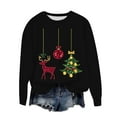 thumbnail image 3 of Ugly Christmas Sweaters for Women Cute Xmas Tree Pullover Long Sleeve Crewneck Sweater, 3 of 3
