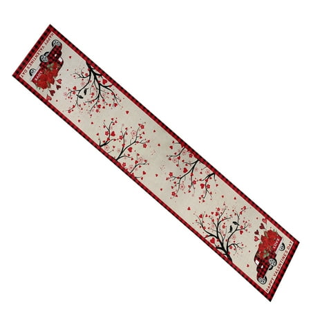 

BYCZX Valentine s Day Table Runner 13x70 Inch Table Runner Valentine s Day Party Table Runner Decoration