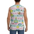 thumbnail image 4 of Bixox Men's Space Doodle Printed Shirt Sleeveless Fitness Tank Top-X-Large, 4 of 7
