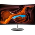 thumbnail image 3 of Curved 27" 75Hz LED Monitor HDMI VGA Build-In Speakers, EDGE-LESS Metal Black 2019 (C275W-1920RN), 3 of 6