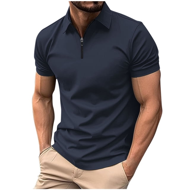 Birdeem Chemises pour Hommes Hommes Col à Revers Couleur Boutons Extérieur Manches Courtes Col Rabattu Blouse Chemise