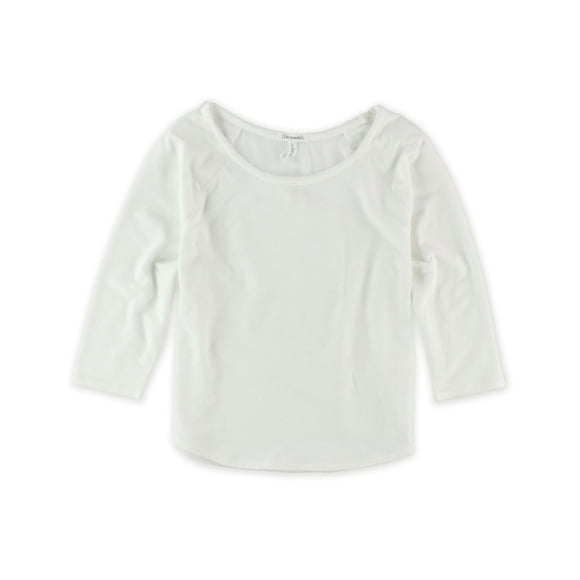 Camiseta Aeropostale con adornos en la espalda de seda para mujer color blanco extragrande