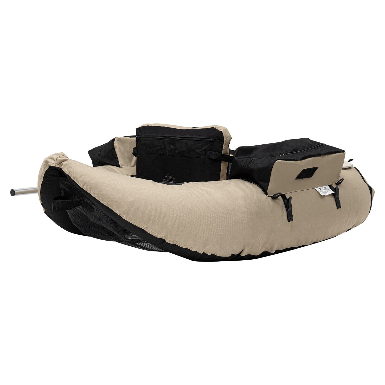 Inflatable Fishing Boat With Adjustable Shoulder Straps And Carrying Handle Khaki Oxford Cloth Fishing Boat, U-shaped Outdoor Fishing Boat