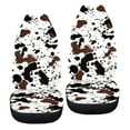 thumbnail image 6 of ZIATUBLE Cow Print Car Bucket Seats Protector Soft Car Seat Covers Front Seats Only Set of 2 Auto Interior Seat Protector Universal Fit Most Cars Women Men Car Decoration Accessories, 6 of 7
