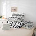 thumbnail image 6 of Castle Fairy Bohemian Aztec 7-Piece Bedding Comforter Set,Black White King Bedding Sets,Geometric Theme Ultra Soft Bed Sheets,Breathable Animal Home Decor,Reversible, 6 of 8