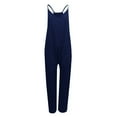 thumbnail image 4 of Jxximdong Pants for Women Women's Casual Sleeveless Jumpsuits V Neck Spaghetti Strap Overalls Long Pants Romper With Two Pockets Blue XXXL Trousers, 4 of 5