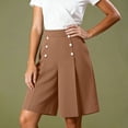 thumbnail image 2 of BUIGTTKLOP Plus Size Dress Shorts for Women High Waisted Business Casual Shorts Wide Leg Pleated Work Shorts, 2 of 6
