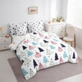 thumbnail image 3 of Homewish Merry Christmas Tree 7pcs Bedding Comforter Set for Teens Boys Girls,Kawaii Xmas Snowflake Queen Bedding Sets Super Cozy,Happy New Year Queen Sheet Sets,Lightweight Room Decor,Reversible, 3 of 8