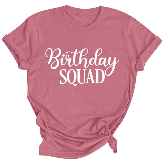 NJGRAE Womens Tops Dressy Casual Women’S Casual Pocket Tees Birthday Shirts for Women Happy Birthday T Shirt Birthday Party Tee Top Women's T Shirts M