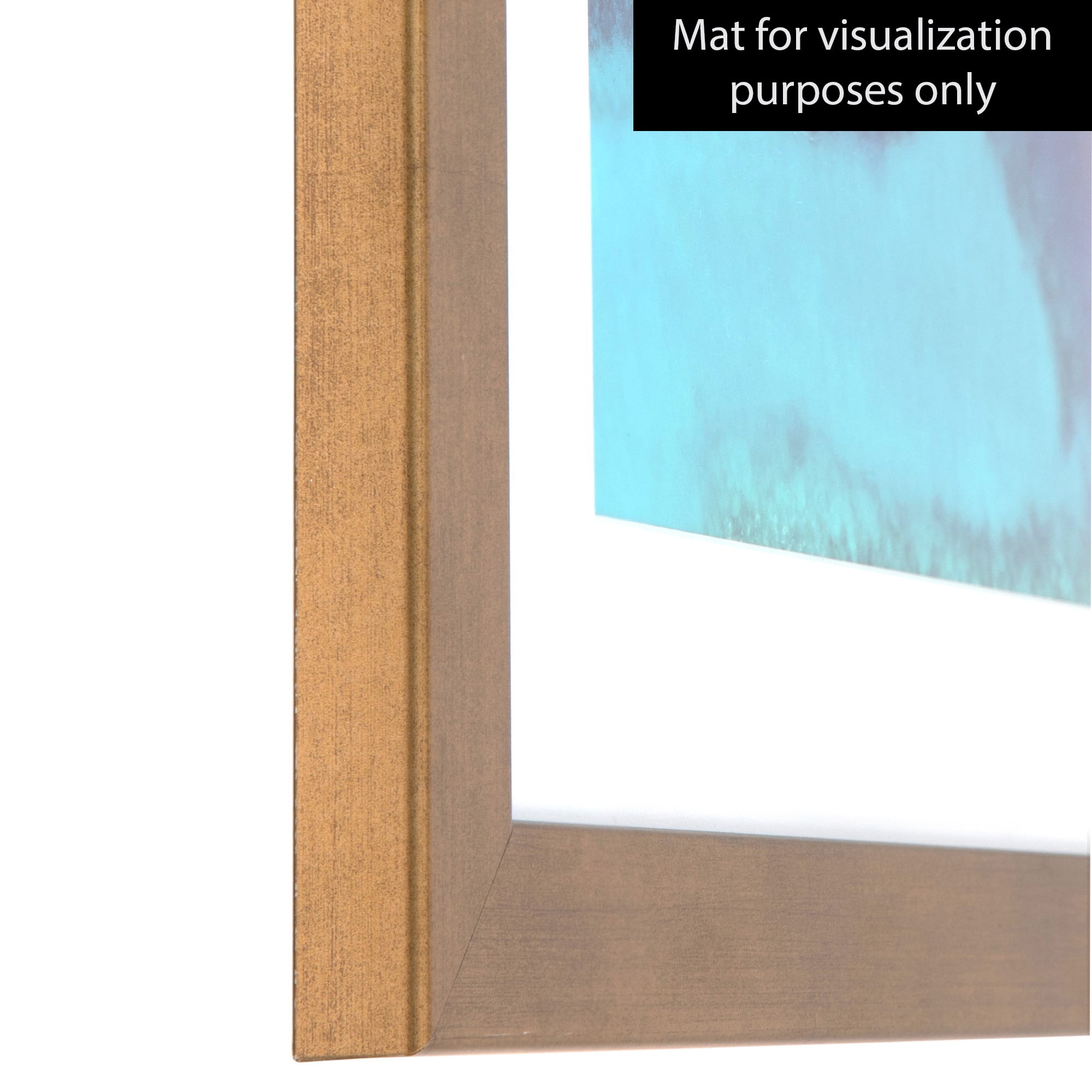 ArtToFrames 18x24 Inch Muted Gold Glow Picture Frame, This Gold MDF Poster Frame is Great for Your Art or Photos, Comes with 060 Plexi Glass (4670)
