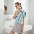 thumbnail image 6 of Sanmadrola Hand Towels 13" x 29" Set of 4, 700 GSM Cotton High Absorbent Quick Dry Green Bath Sheets for Bathroom,Gym,Hotel, 6 of 9
