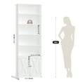 thumbnail image 6 of Hiphuta 81.5" Tall Bookcase with Doors, 5-Tier Bookshelves with Storage, 23.6"W Display Shelf with 2 Doors for Home Office, Living Room, White, 6 of 7