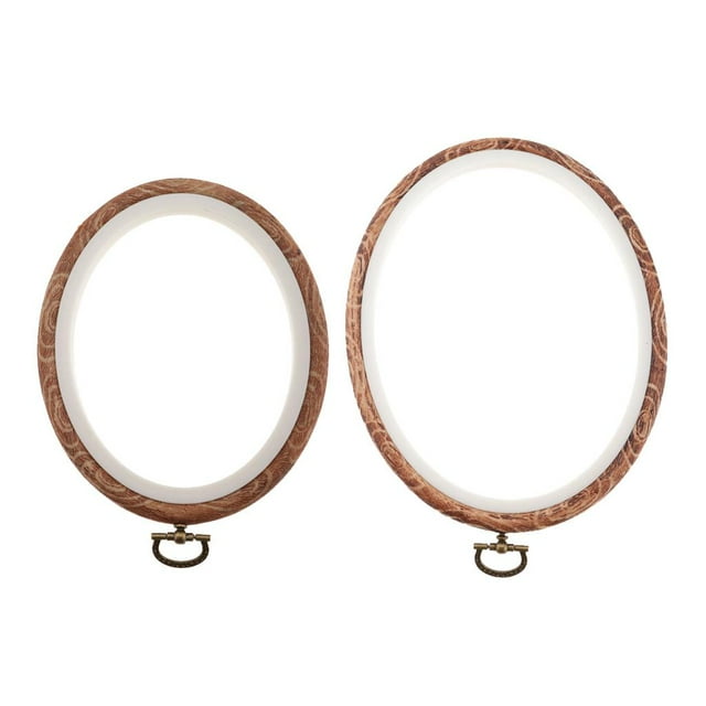 Paquete de 2 aros de , aros de , manualidades de plástico, armazón ovalado, aros de aros