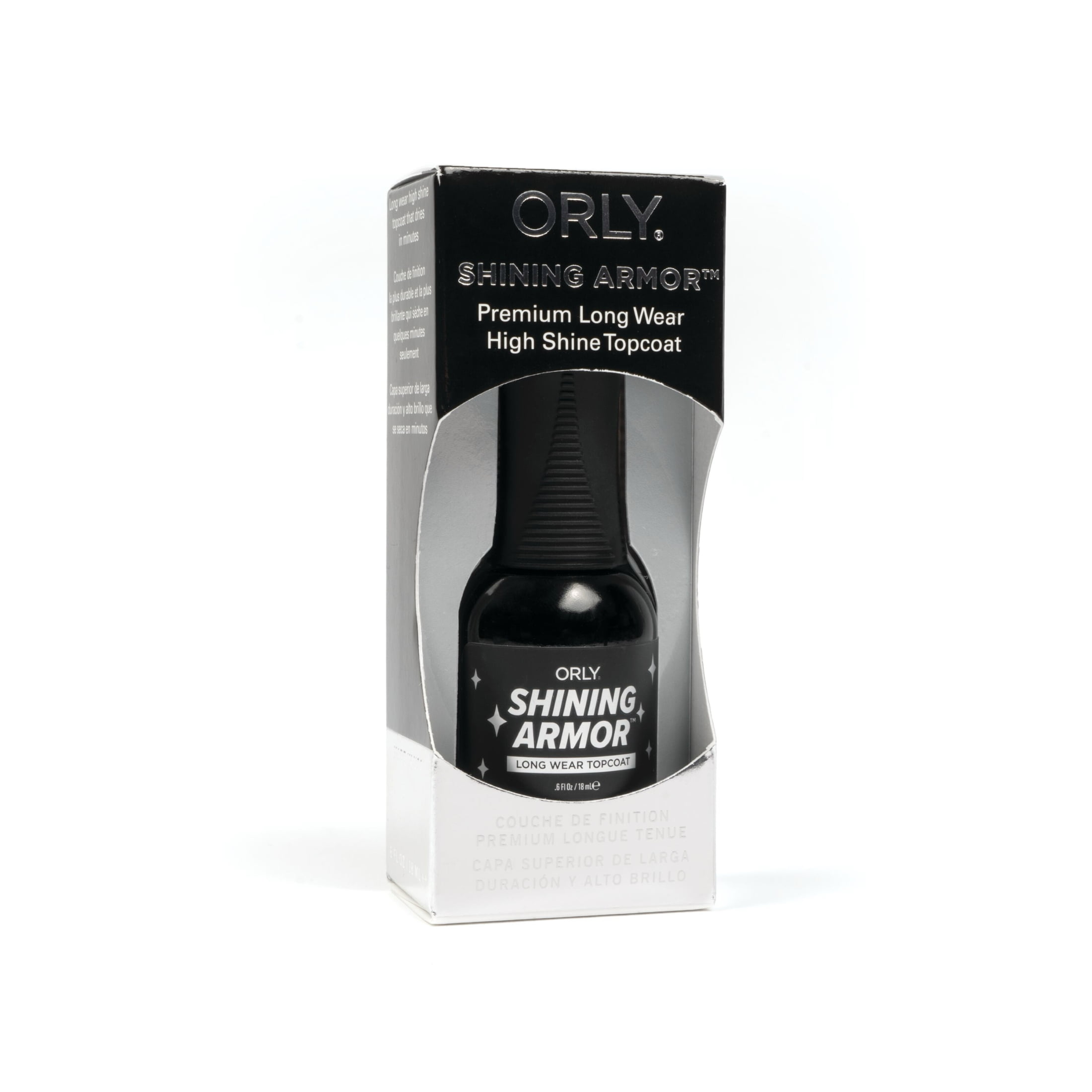 ORLY Shining Armor Nail Top Coat, High-Gloss Protective Finish, 0.37 fl oz