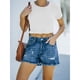 thumbnail image 2 of Camiseta corta de manga corta con cuello redondo para mujer, ajustada, informal, cómoda, de verano, para uso diario, 2 of 6