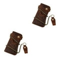 thumbnail image 4 of Minnieouse Cartera de cuero para hombre, cadena de bloqueo, carteras antirrobo con cremallera, tarjetero, monedero, monedero de moda para patrón de tigre 2piezas, 4 of 6