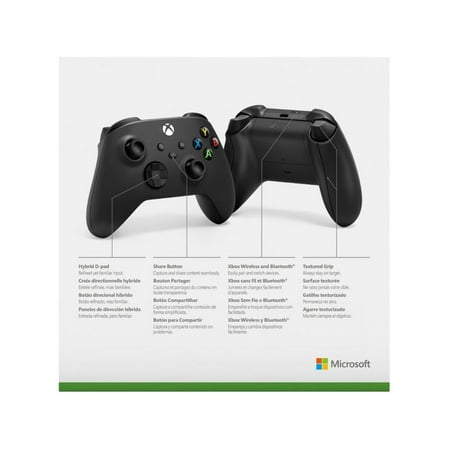 Microsoft - Xbox Wireless Controller for Xbox Series X, Xbox Series S, Xbox One, Windows Devices - Carbon Black