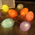 thumbnail image 2 of Easter Decoration Lights Colorful Egg Easter Lights String Battery-operated 5.9ft 10 LEDs Lights Decorations for Easter Show Patio Fence Deck Balcony Camping, 2 of 7
