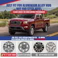 thumbnail image 2 of 4PCS/Set Hubcaps,17 inch Alloy Wheel Wheel Skins Compatible with 2022-2024 Nissan Frontier SV/SL model,2025-2026 Frontier SL model,Black Matte, 2 of 8