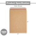 thumbnail image 5 of SSBM Kraft Rigid Mailers 6" x 6" 7200 Pack Tamper Proof Mailers Designed for Flat Invoices and Docs Packing, 5 of 5