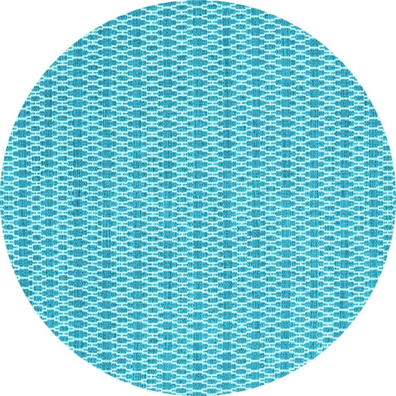 Ahgly Company Indoor Round Abstract Light Blue Contemporary Area Rugs, 6' Round