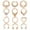 Style B, variant on Briana Williams 24pcs Pack 16g Nose Septum Hoop Horseshoe Ring Surgical Steel Piercing Jewery for Women Men