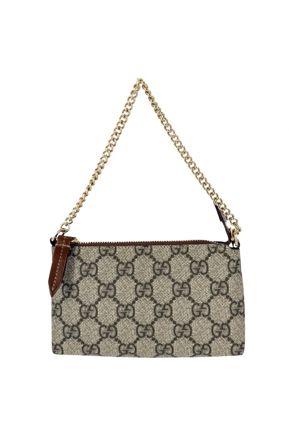 Pre-Owned Gucci handbag for women, GG Supreme accessory pouch, small size, GUCCI 431716,...