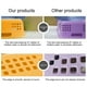 thumbnail image 5 of Organizador de cesta de almacenamiento de escritorio de plástico | Cubo ventilado apilable con asas | Almacenamiento multiusos para oficina en casa, cocina, dormitorio | Azul Rosa Blanco Naranja, 5 of 5