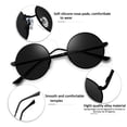 thumbnail image 3 of KANASTAL Polarized Round Sunglasses for Women Men Circle Style Black Sun Glasses Hippie UV400 Protection Retro, 3 of 8