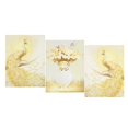 thumbnail image 4 of Pinturas de inyección de tinta decorativas, pavo real amarillo dorado, decoración del hogar, obras de arte de pared, imágenes, 4 of 5