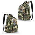 thumbnail image 2 of DISNIMO Camo Tiger Print 17 Inch School Backpack for Boys Teens Kids, Lightweight Bookbag with Front Compartments & Side Pockets for Elementary Middle Students, Boys Back to School Supplies, 2 of 7