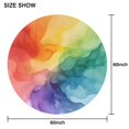 thumbnail image 6 of Colorful Tie Dye Blot Pattern Round Tablecloth 60"x60",Wrinkle Wipeable Table Cloth for Kitchen Dining Room Picnic Patio Party, 6 of 6