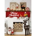 thumbnail image 3 of Merry Christmas Mantel Scarf Fireplace Decorations for Living Room, Xmas Santa Elk Winter Gifts Snowflake Fireplace Mantel Scarf Cover Runner for Halloween/Thanksgiving/Christmas Decor 90"x17", 3 of 6