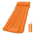 thumbnail image 1 of Matelas Gonflable à Pédale pour Camping Randonnée Sac à Dos, Matelas Pneumatique Portable 75,6 x 25,2 Pouces avec Sac de Rangement, Tapis Léger Imperméable Résistant aux Déchirures pour Extérieur, 1 of 6