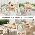 thumbnail image 7 of Pioneer Flower Floral Print Pattern Round Fitted Tablecloth with Elastic Edge,Dining Table Cover Waterproof,Outdoor Round Tablecloth for Camping,Dining,Indoor and Outdoor, 7 of 7