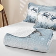 thumbnail image 4 of Erosebridal Crab Ocean Print Twin Quilt Set,Marine Animals Twin Coverlet Set For Boys,2-Piece, 4 of 7
