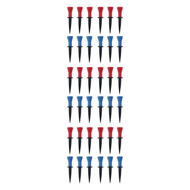 QualitChoice 12 Pcs pour T-Shirts de Golf Plastique Support de Balle Professionnel Réutilisable Extérieur Intérieur Golf Entraînement Pratique Cadeaux Entraîneurs 6 Pcs Rouge+6 Pcs Bleu 76mm 3Ensemble