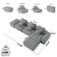 thumbnail image 6 of CKEASEAN Modern Oversized Modular Sectional Sofa, 170.08" L Shaped Couch with Deep Seat, Convertible Upholstered Boneless Couch for Living Room, Sparkling Chenille, No Assembly Required, 6 of 9