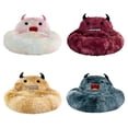 thumbnail image 2 of Pet Winter Bed Fluffy Warm Funny Expression Puppy Bed Cushion Cat Sleeping Bed, 2 of 7