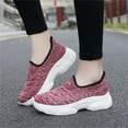 thumbnail image 4 of YOURDIARY Women's Slip-On Sneakers Wide Width Comfort Walk Joy Tennis Shoes Flats Pink, 4 of 5