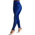 thumbnail image 2 of Gvmfive Women's Leggings Fake Denim Print High Waist Jeggings Pants, 2 of 8