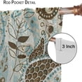 thumbnail image 5 of Boho Curtains, Peris Flower Print Pattern Home Window Treatments, Bedroom Living Room Kitchen Office Blackout Curtains42X84x2 Inch, 5 of 6