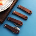 thumbnail image 3 of Juego de cuchillo, tenedor y cuchara de acero inoxidable 304, portátil, plegable y almacenable, con mango de madera., 3 of 7